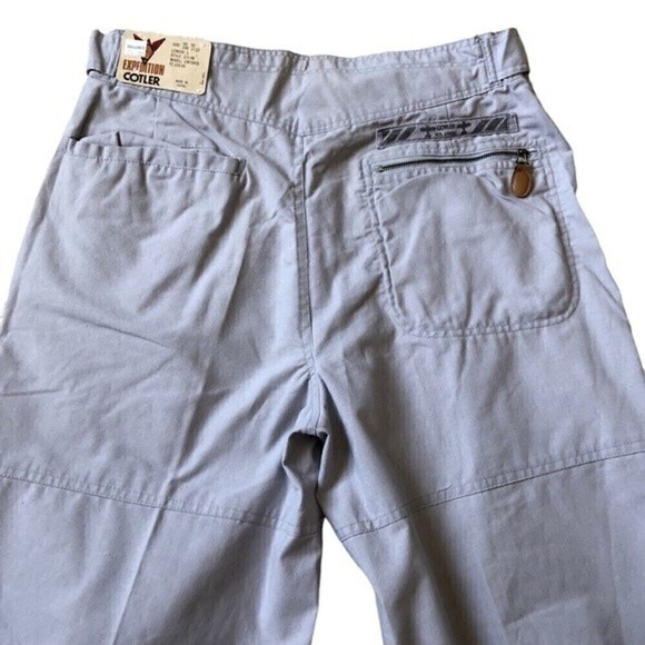 80s Deadstock Expedition Cotler Cargo Pants Light Gray Unisex Enforce 31x32 - Picture 14 of 16
